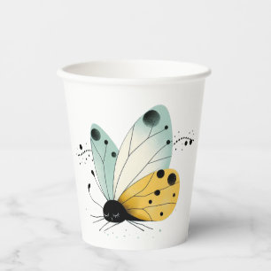 Sleepy Whimsical Butterfly Paper Cups