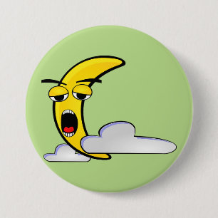 Sleepy Yellow Moon Button