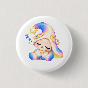 Sleepy ZZZ Pastel Button - Cute Cosy Pin