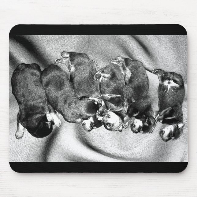 sleepyhead rottweiler puppies mouse mat (Front)
