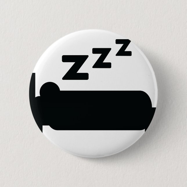 sleepyhead zzz sleeping 6 cm round badge (Front)