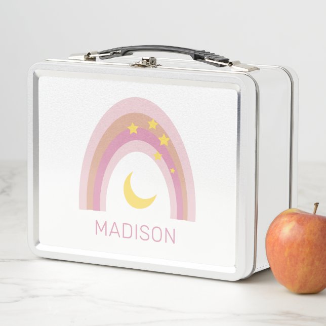 Sleepytime Rainbow - Cute Custom  Metal Lunch Box (In Situ)
