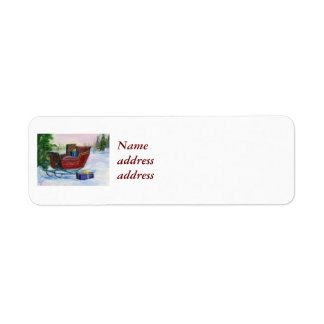 Sleigh aceo Return Address Labels