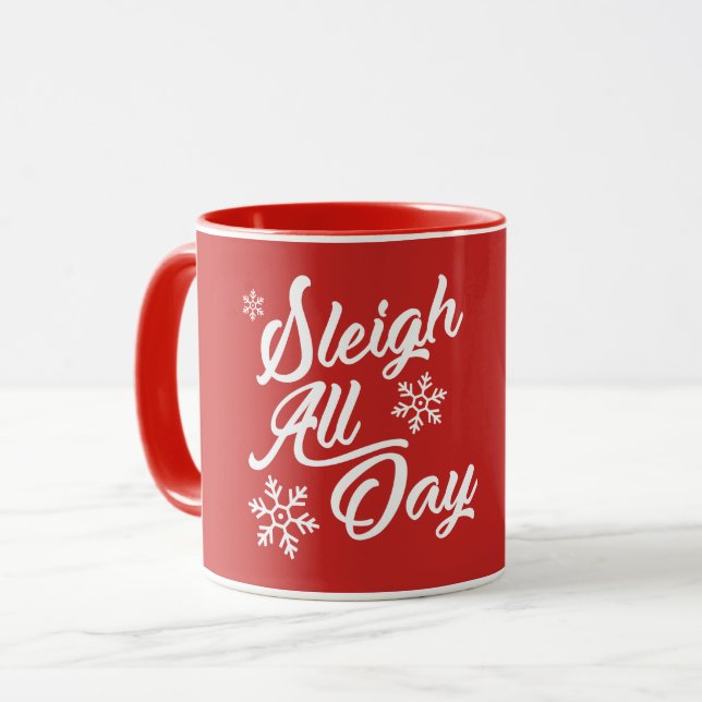 SLEIGH ALL DAY CHRISTMAS GIFT MUG (Front Left)
