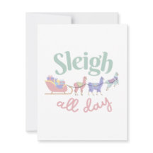 Sleigh All Day | Cute Pastel-Coloured Llamas