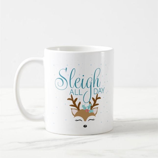Sleigh All Day Holiday Mug (Left)