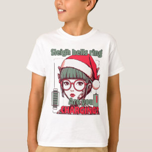 Sleigh Bells Ring, Are You Charging? T-Shirt