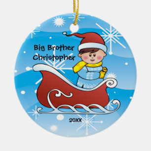 Sleigh Big Brother Christmas Ornament