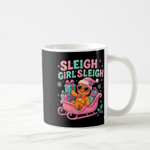 Sleigh Girl Cute Gingerbread Christmas Art  Coffee Mug