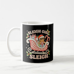 Sleigh Girl Gingerbread Christmas Xmas Candy Cane Coffee Mug