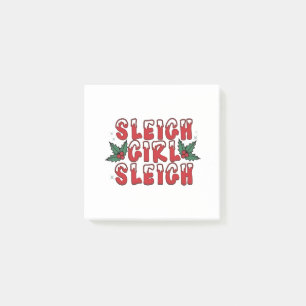 Sleigh Girl Sleigh Christmas Ugly Christmas Funny Post-it Notes