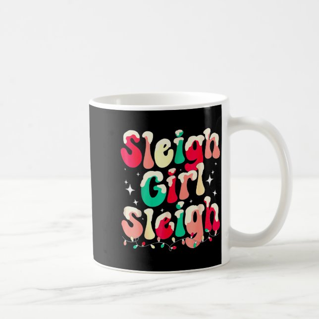 Sleigh Girl Sleigh Christmas Womens Pajamas  Coffee Mug (Right)