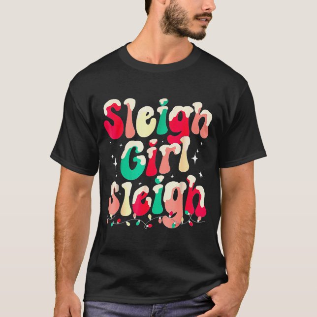 Sleigh Girl Sleigh Christmas Womens Pajamas  T-Shirt (Front)