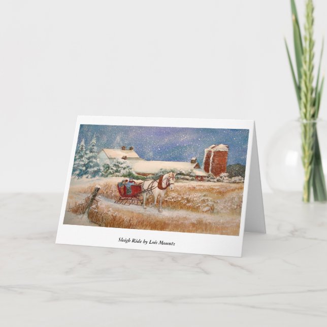 Sleigh Ride Christmas Card (Front)
