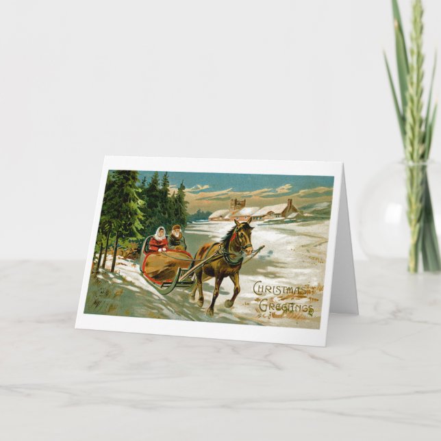 Sleigh Ride Holiday Card (Front)