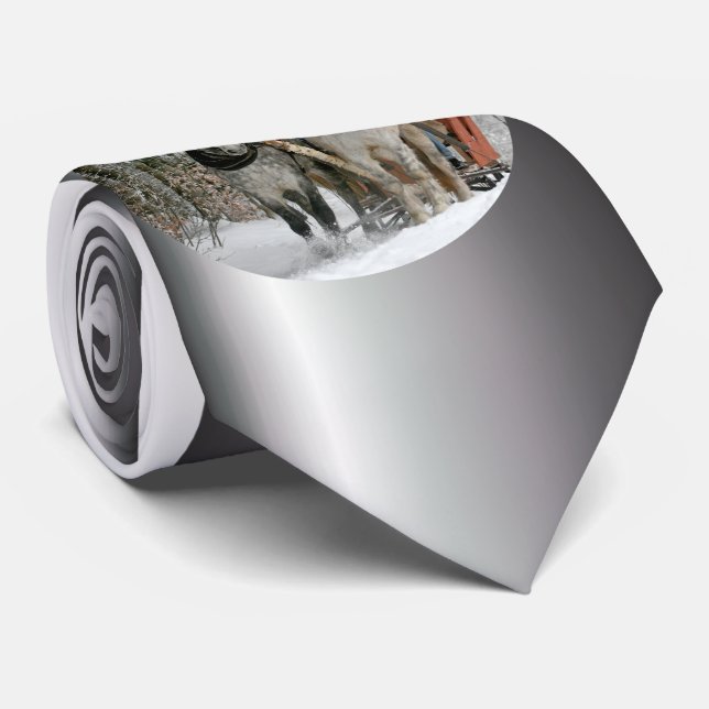 Sleigh Ride in the Snowy Forest Tie (Rolled)