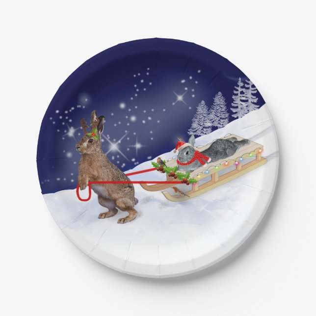 Sleigh Ride Paper Plate (Front)