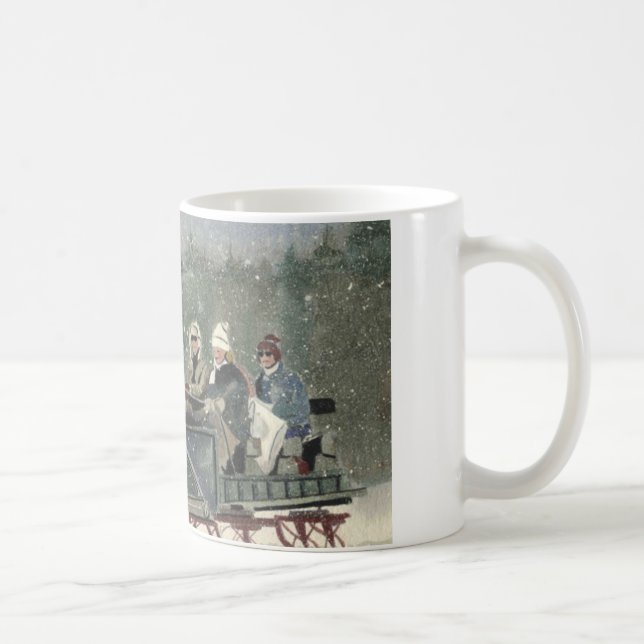 Sleigh Ride, Stowe Vermont Coffee Mug (Right)