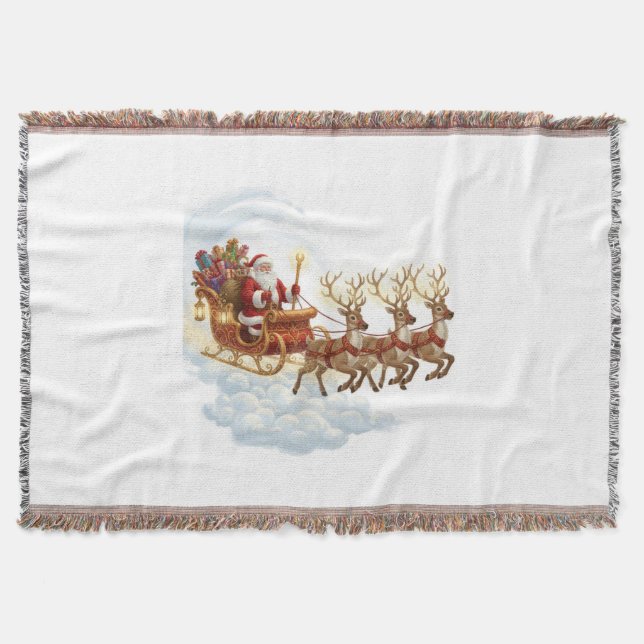 Sleigh Ride Through the Stars Throw Blanket (Front)