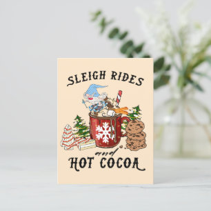Sleigh Rides and Hot Cocoa Postcard