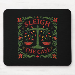 Sleigh The Case Funny Lawyer Xmas Design Mouse Mat