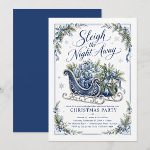 Sleigh the Night Away Christmas Party Invitation