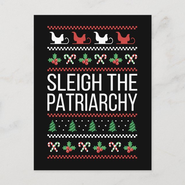 Sleigh The Patriarchy II Holiday Postcard (Front)
