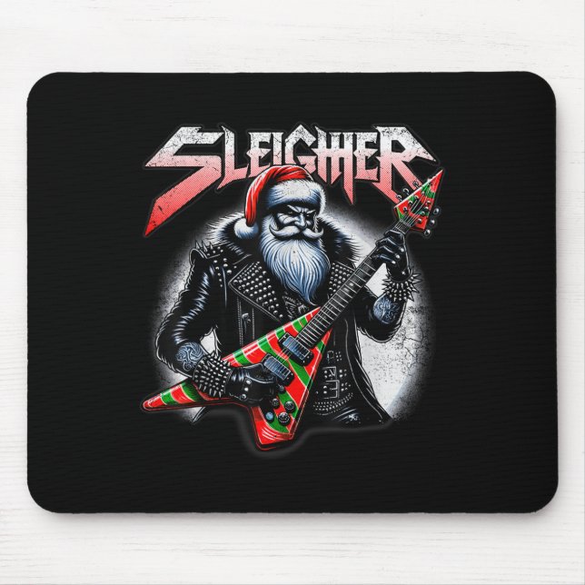 Sleigher Hail Santa Heavy Metal Christmas For Men  Mouse Mat (Front)