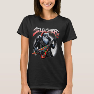 Sleigher Hail Santa Heavy Metal Christmas For Men  T-Shirt