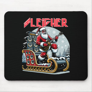 Sleigher Hail Santa Heavy Metal Christmas Rock Xma Mouse Mat