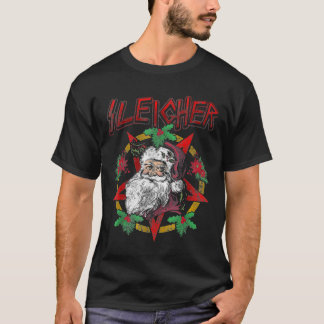 Sleigher Heavy Metal Santa Claus Christmas Xmas Cl T-Shirt
