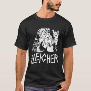 Sleigher Heavy Metal Santa Claus Rock On Goth Chri T-Shirt