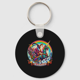 Sleigher Krampus Unicorn Demon Horror Christmas Go Key Ring