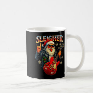 Sleigher Rock Santa Funny Metal Christmas Design  Coffee Mug