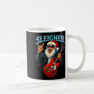 Sleigher Rock Santa Funny Metal Christmas Design  Coffee Mug
