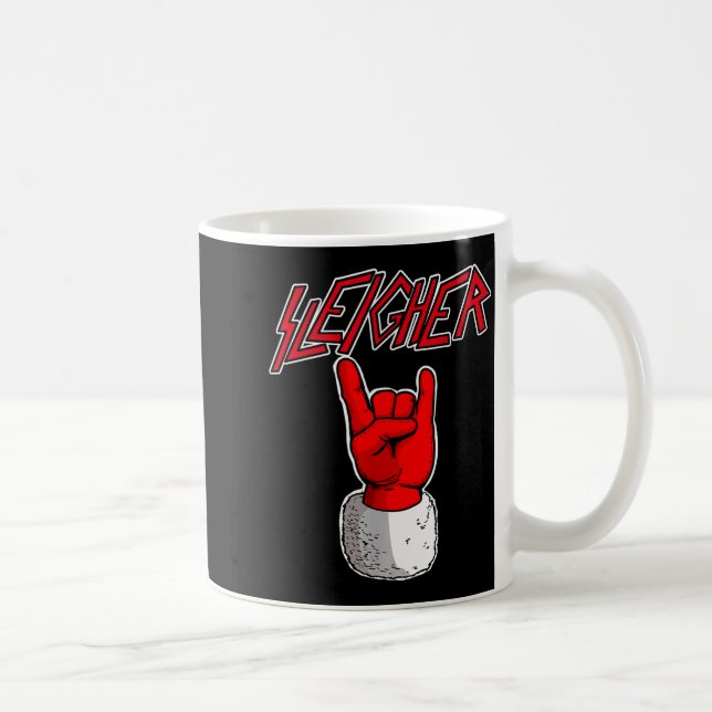 Sleigher Santa Claus Metal Christmas Funny Hail Sa Coffee Mug (Right)