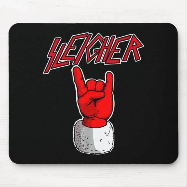 Sleigher Santa Claus Metal Christmas Funny Hail Sa Mouse Mat (Front)