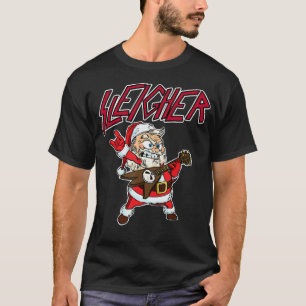 Sleigher Santa Claus Metal Christmas funny Hail Sa T-Shirt