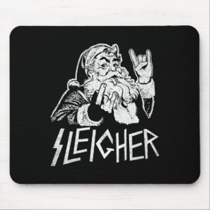 Sleigher Santa Claus Rock On Goth Heavy Metal Chri Mouse Mat