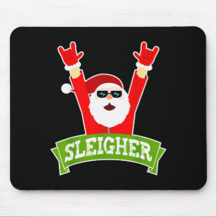 Sleigher Ugly Sweater Heavy Metal Christmas Sweate Mouse Mat