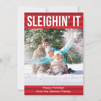 Sleighin' It Holiday Card