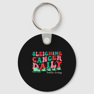 Sleighing Cancer Daily Radiation Oncology Christma Key Ring