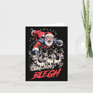 Sleighing In The T Metal Blegh Christmas  Card
