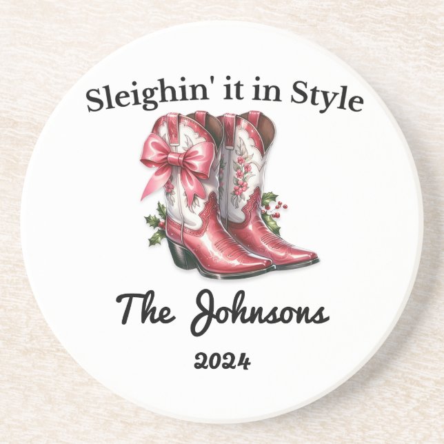 Sleighing it in Style Coaster (Front)