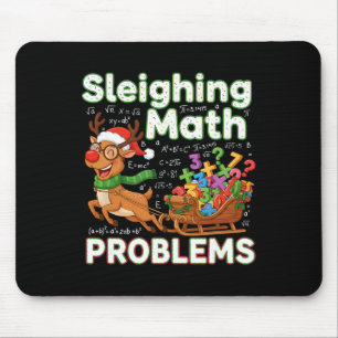 Sleighing Math Problems Christmas Funny Math Teach Mouse Mat