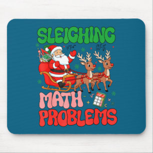 Sleighing Math Problems Funny Teacher Christmas Qu Mouse Mat