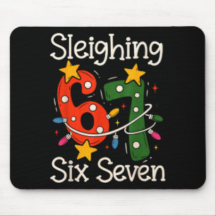 Sleighing Six Seven 67 Meme Christmas Gen Z Alpha Mouse Mat