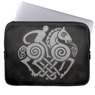 Sleipnir and Odin Symbol Norse Mythology Design Laptop Sleeve