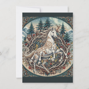 Sleipnir Woodland Myth Art Flat Thank You Card