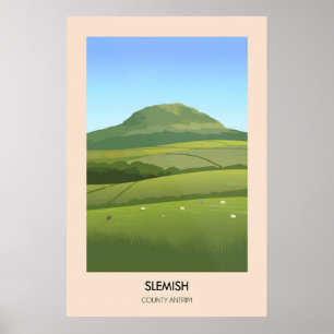 Slemish Mountain County Antrim Travel Poster